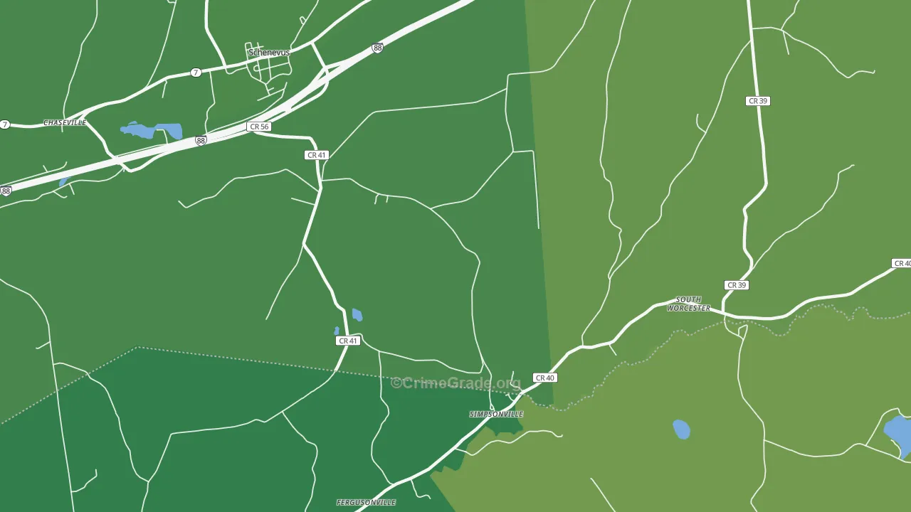 Simpsonville, NY Map of Drug-Related Crime Rates