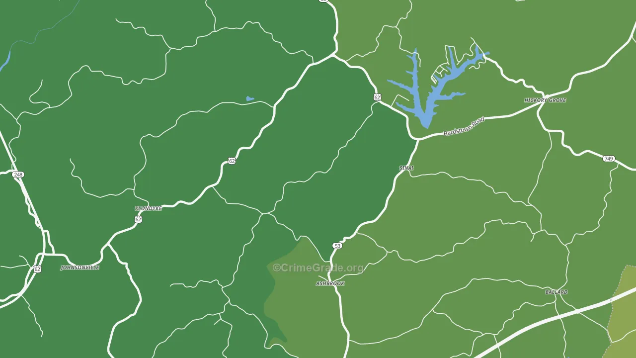 Sinai, KY Map of Drug-Related Crime Rates