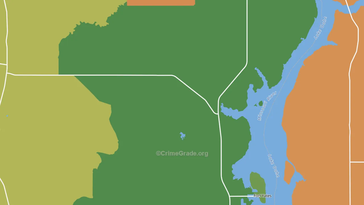 Sioux County, ND Map of Drug-Related Crime Rates