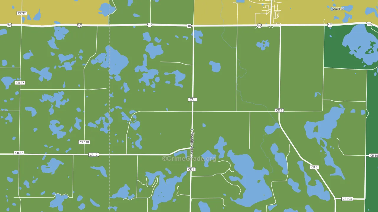 Sioux Valley, MN Map of Drug-Related Crime Rates