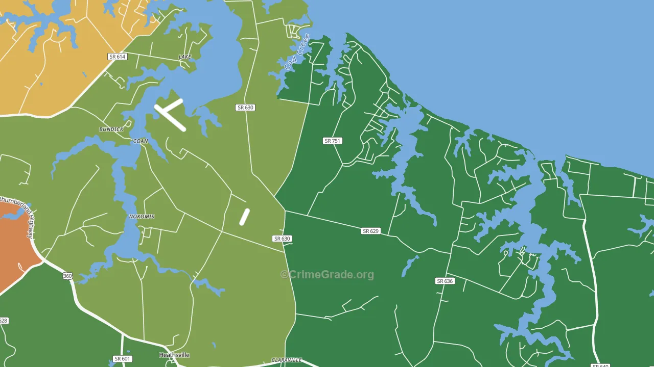 Sissons Corner, VA Map of Drug-Related Crime Rates