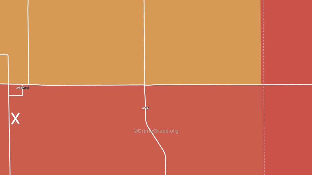 Sitka, KS Map of Drug-Related Crime Rates