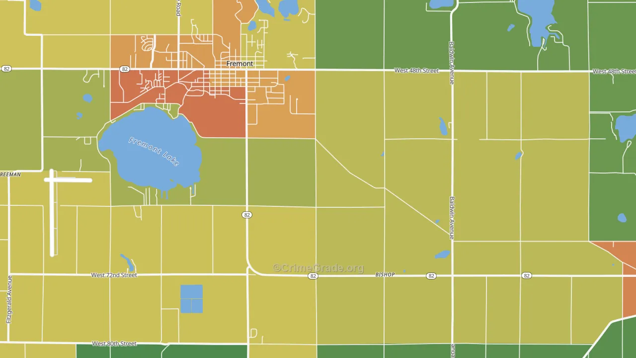 Sitka, MI Map of Drug-Related Crime Rates