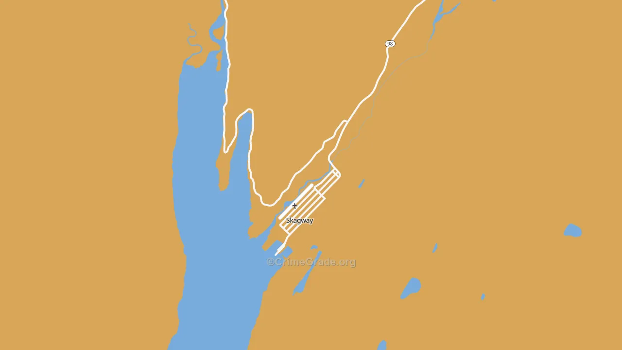 Skagway Municipality, AK Map of Drug-Related Crime Rates