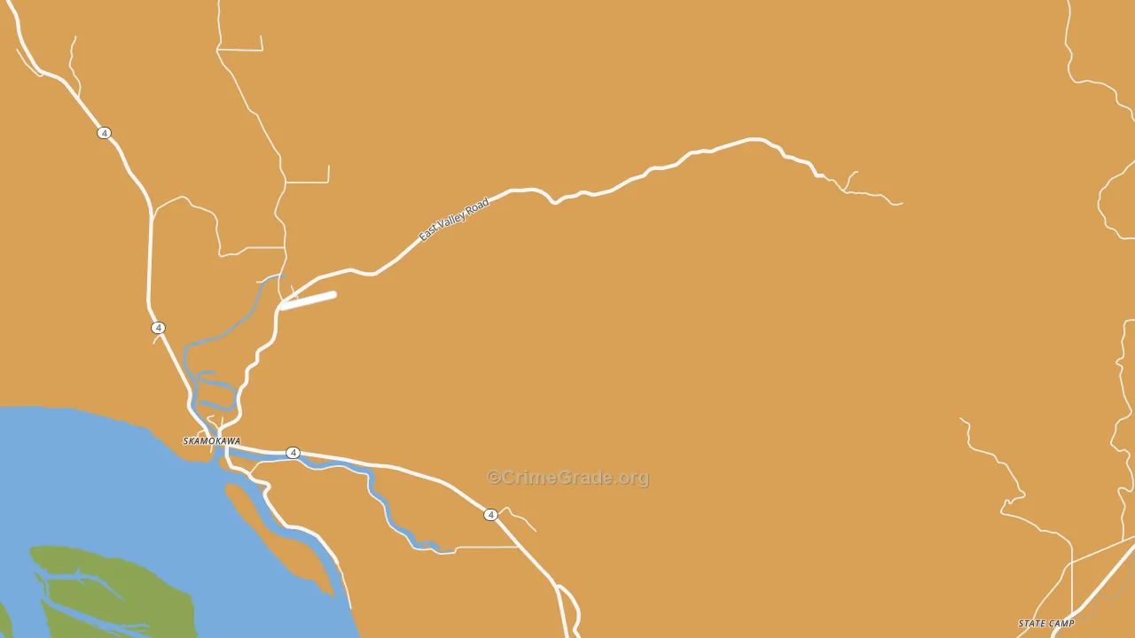 Skamokawa Valley, WA Map of Drug-Related Crime Rates