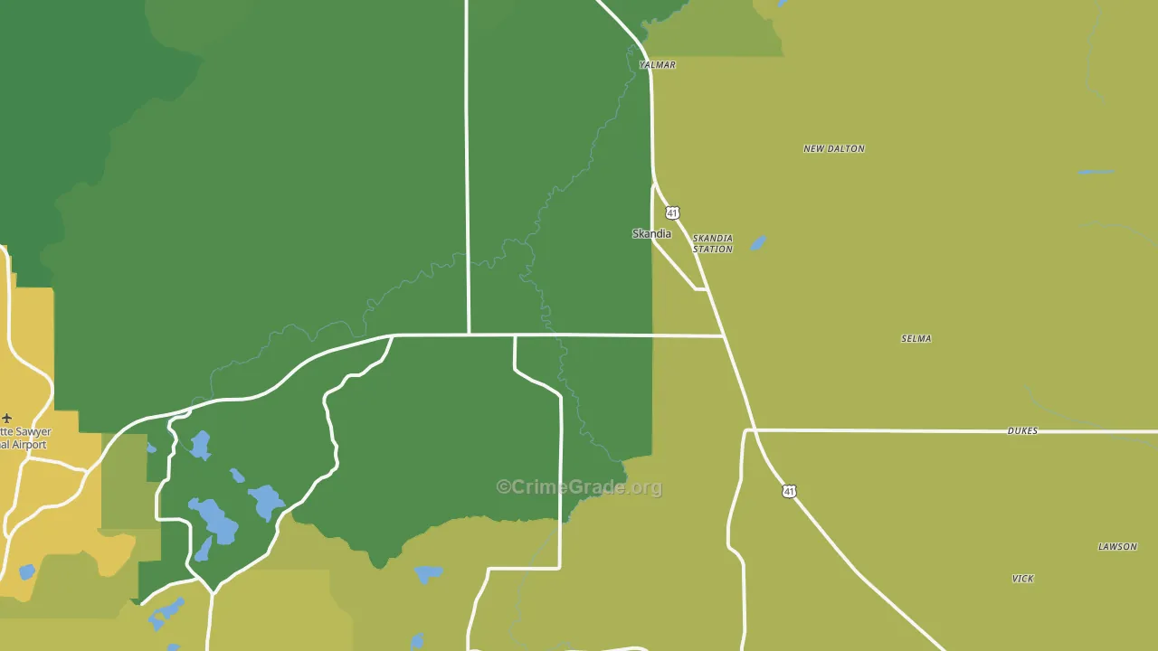 Skandia, MI Map of Drug-Related Crime Rates