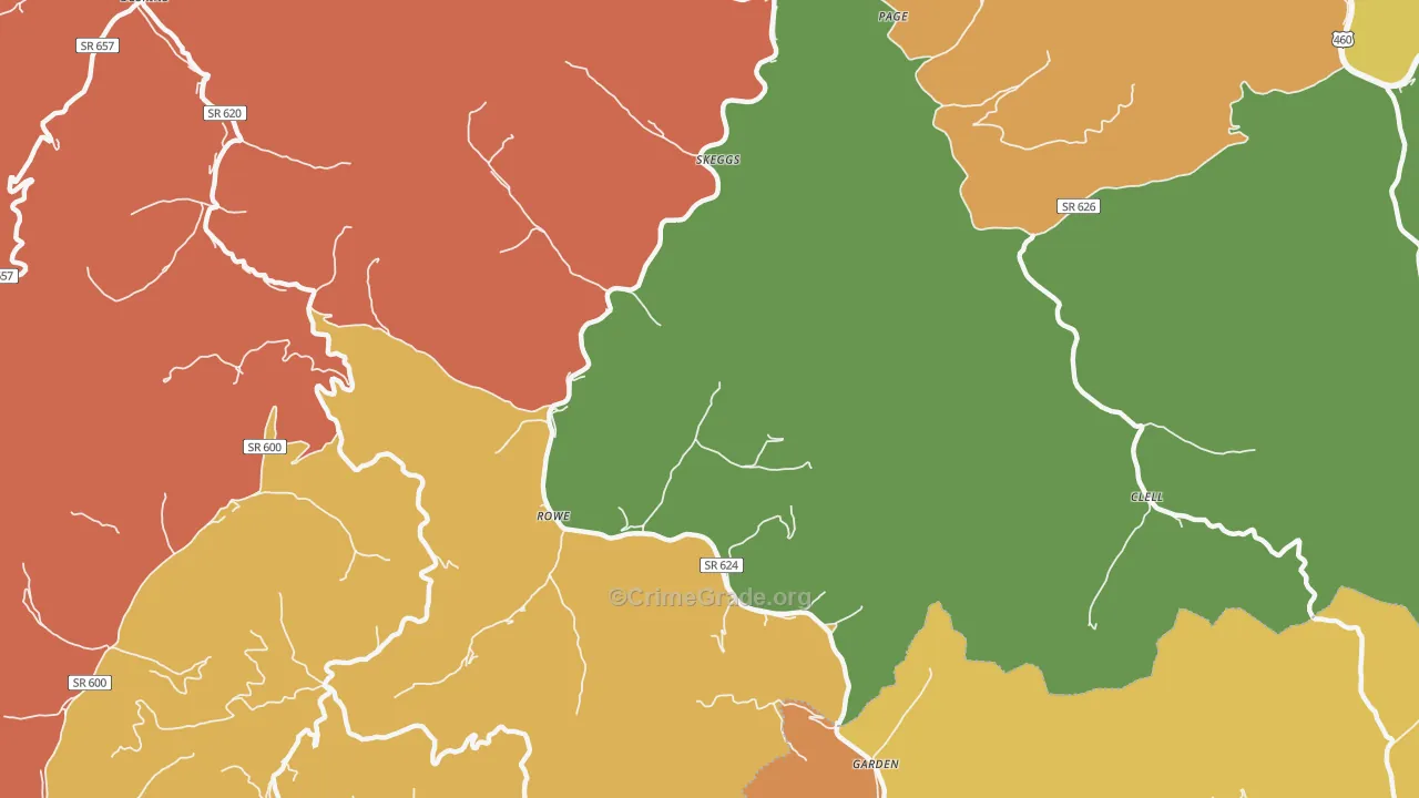 Skeggs, VA Map of Drug-Related Crime Rates