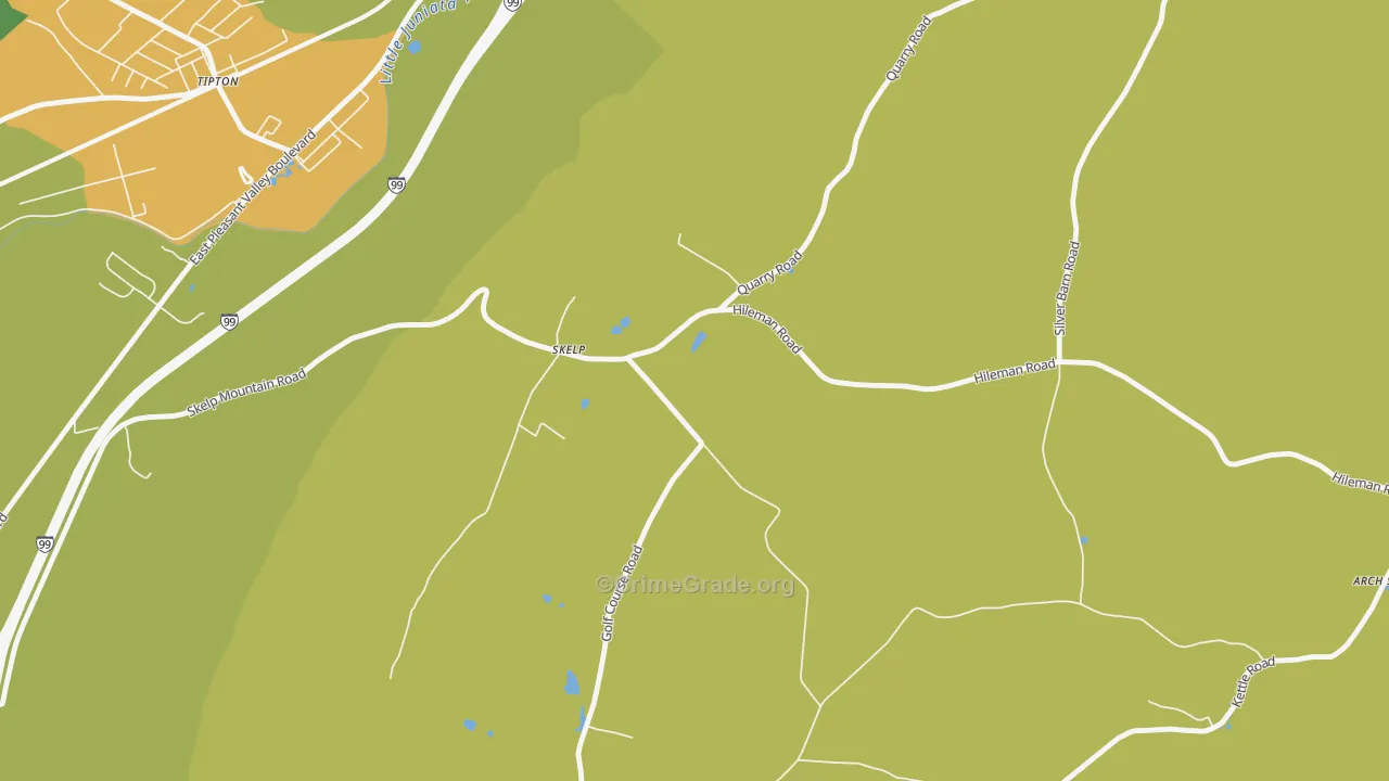 Skelp, PA Map of Drug-Related Crime Rates