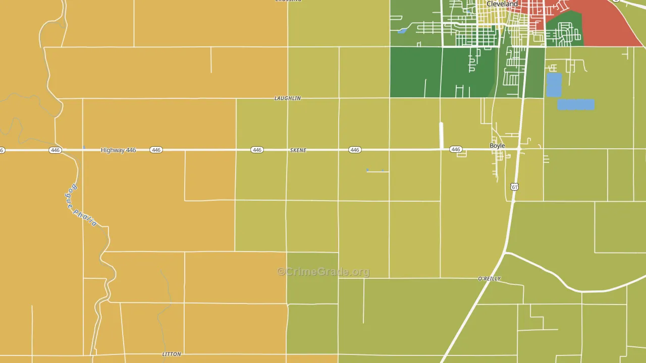 Skene, MS Map of Drug-Related Crime Rates