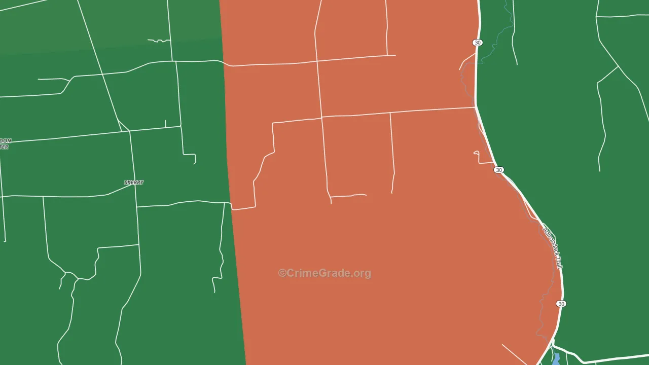 Skerry, NY Map of Drug-Related Crime Rates