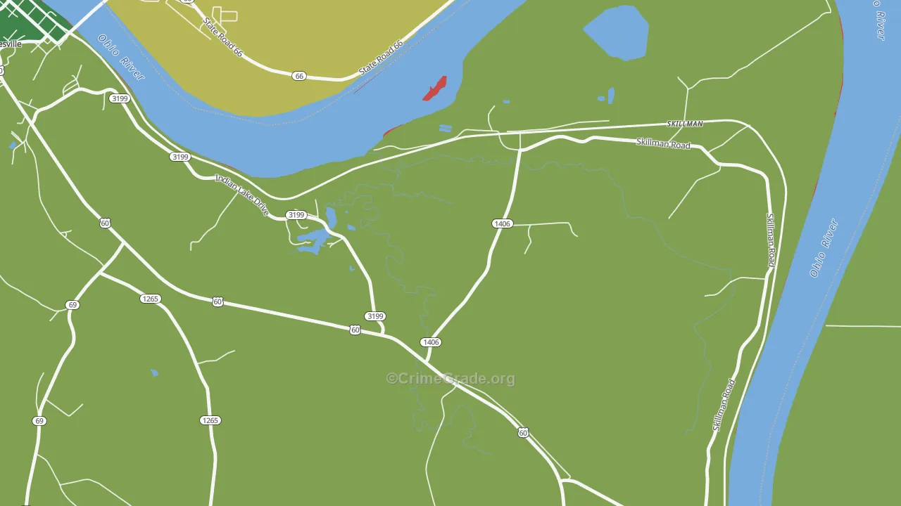 Skillman, KY Map of Drug-Related Crime Rates