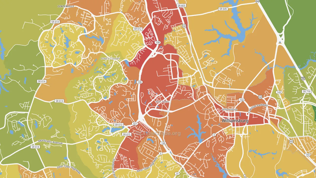 Skipwith Farms, VA Map of Drug-Related Crime Rates