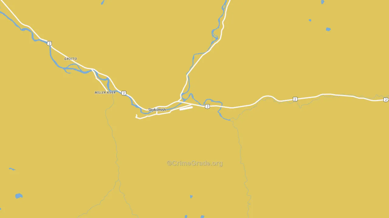 Skykomish, WA Map of Drug-Related Crime Rates
