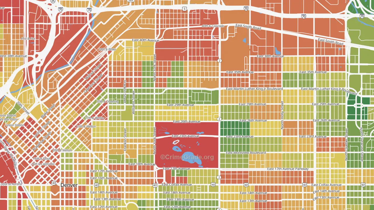 Skyland, Denver, CO Map of Drug-Related Crime Rates