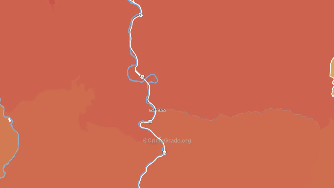 Slate Creek, ID Map of Drug-Related Crime Rates