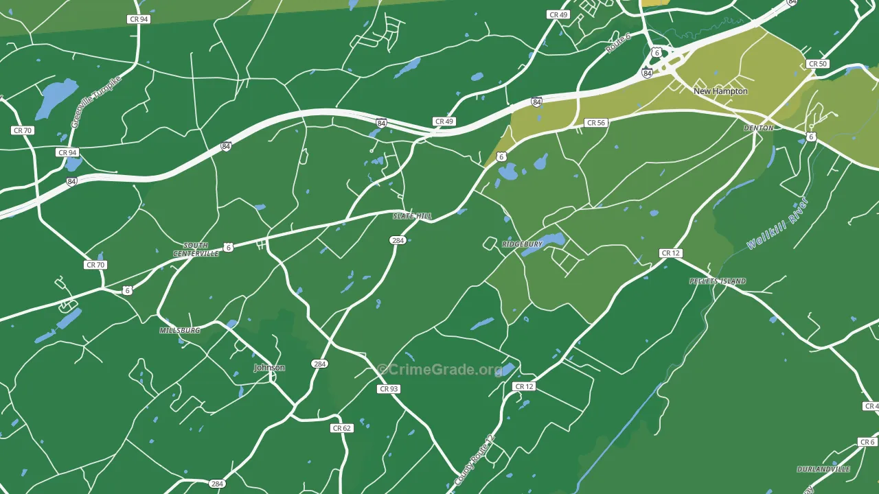 Slate Hill, NY Map of Drug-Related Crime Rates
