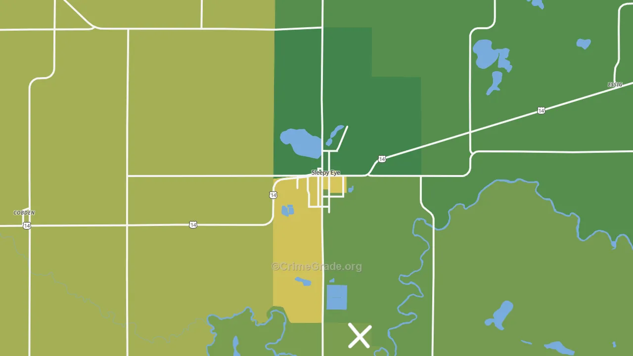 Sleepy Eye, MN Map of Drug-Related Crime Rates