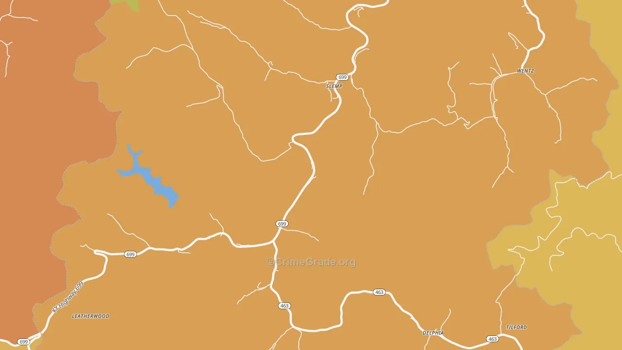 Slemp, KY Map of Drug-Related Crime Rates