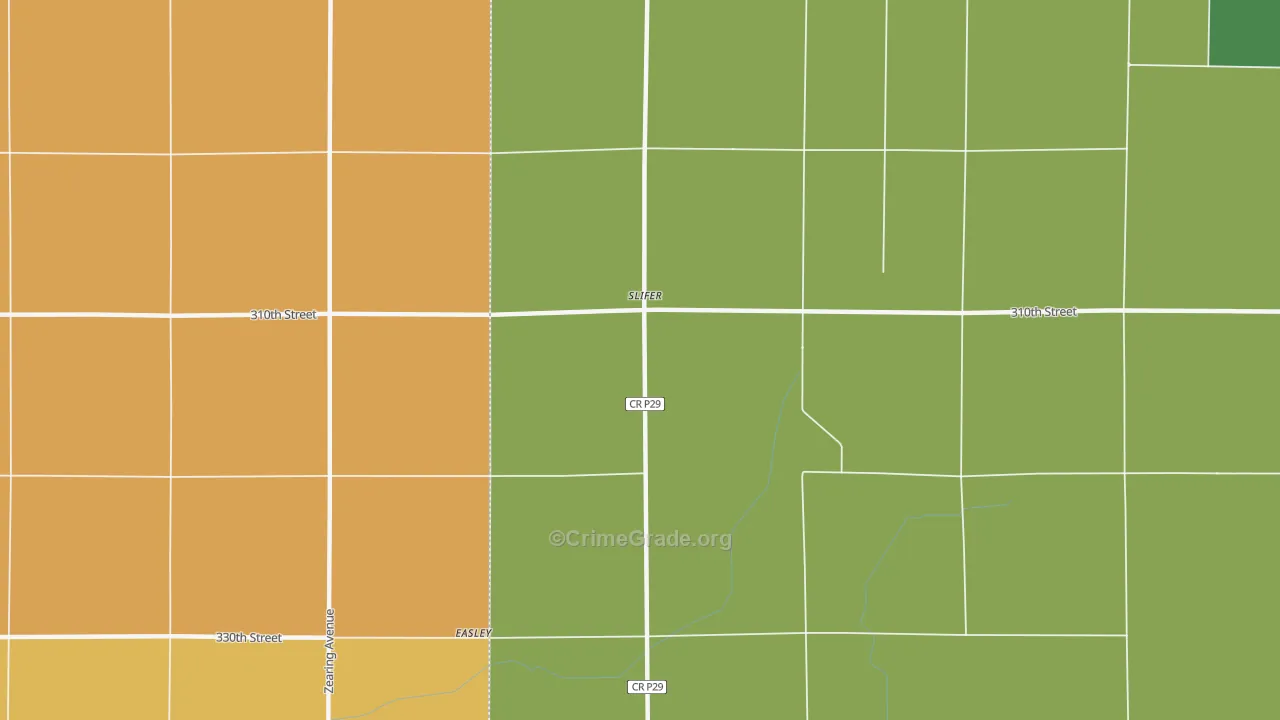 Slifer, IA Map of Drug-Related Crime Rates