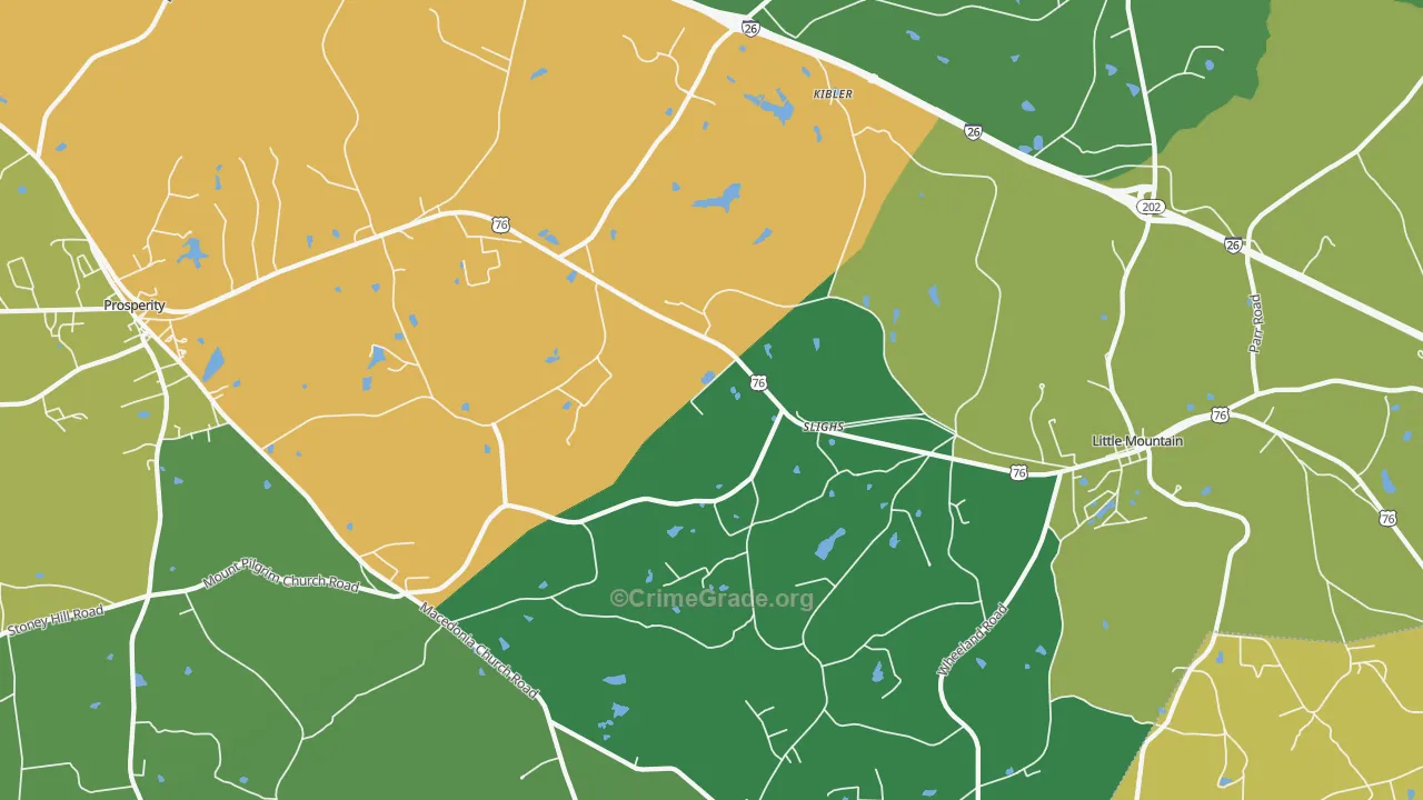Slighs, SC Map of Drug-Related Crime Rates