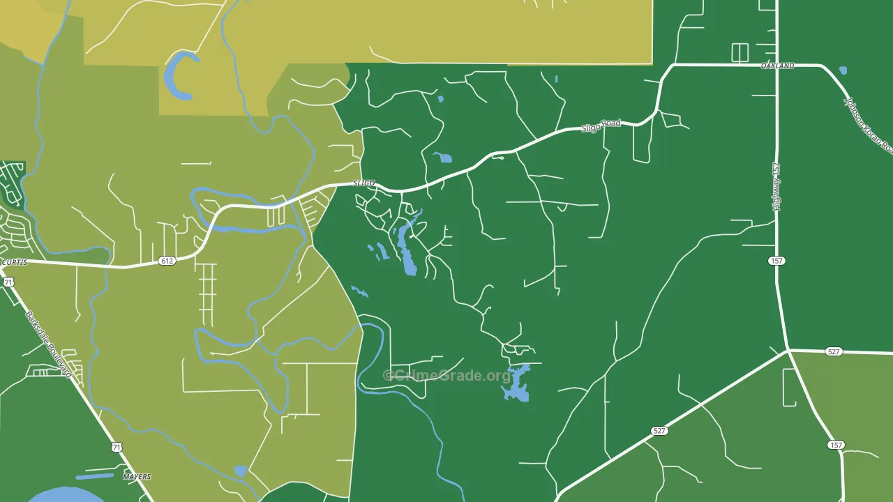 Sligo, LA Map of Drug-Related Crime Rates