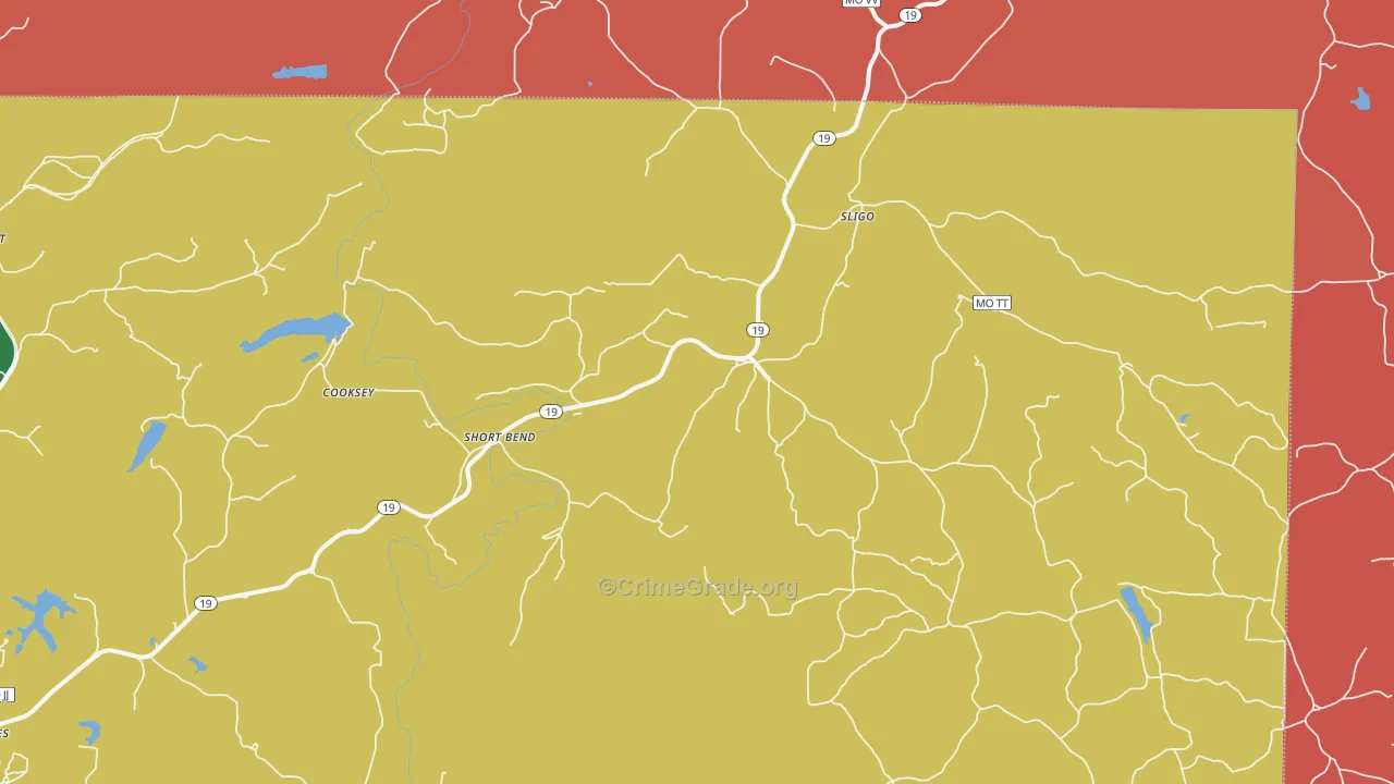 Sligo, MO Map of Drug-Related Crime Rates