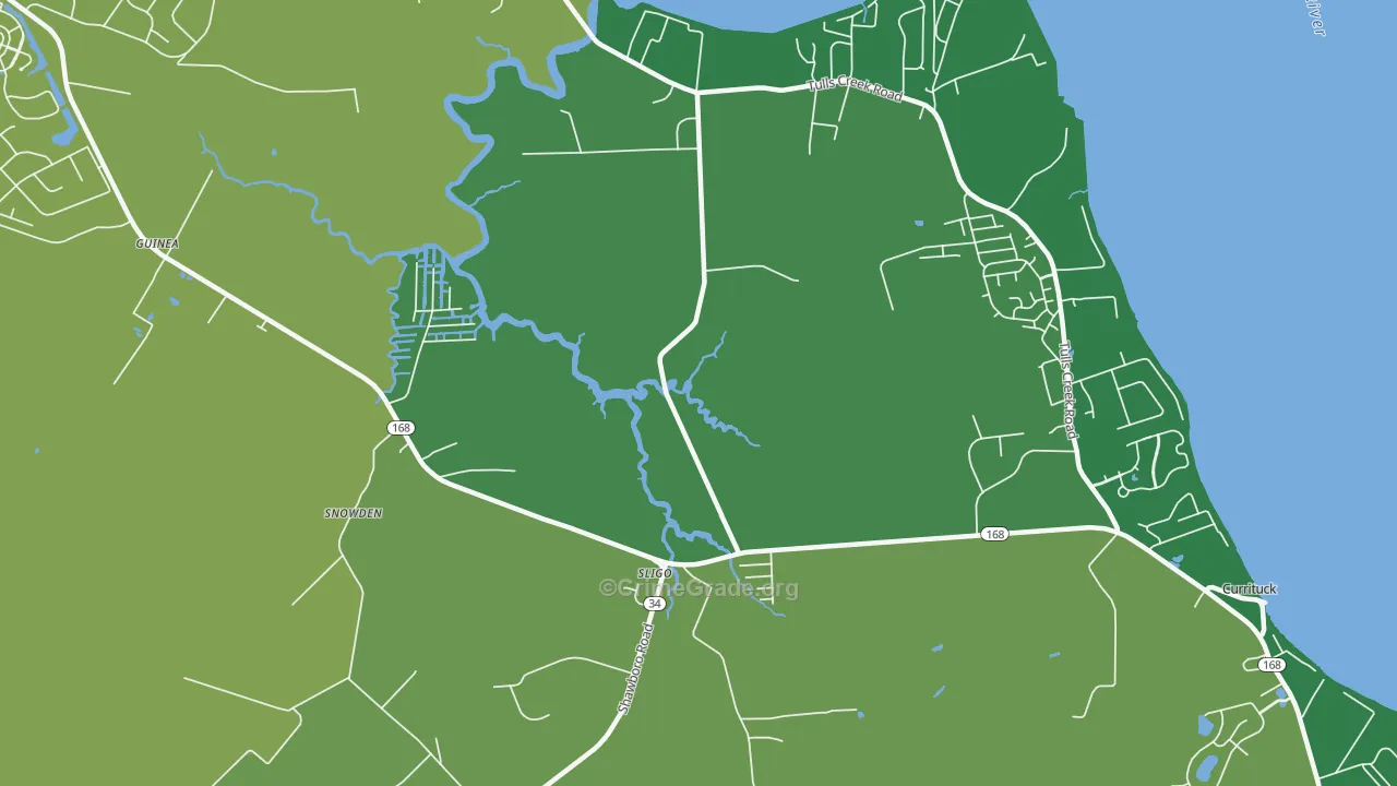 Sligo, NC Map of Drug-Related Crime Rates