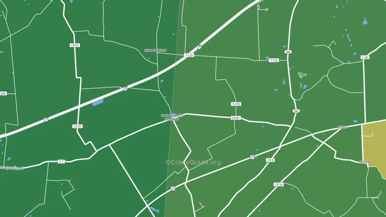 Sligo, OH Map of Drug-Related Crime Rates