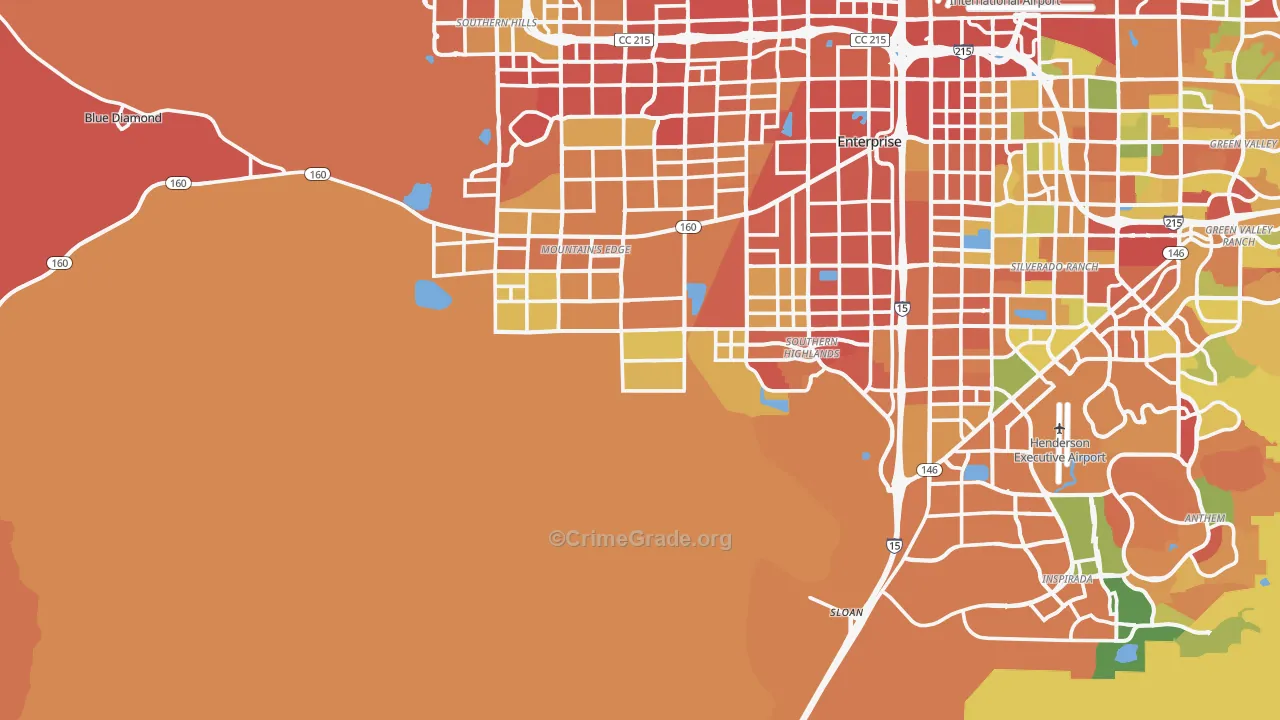 Sloan, NV Map of Drug-Related Crime Rates
