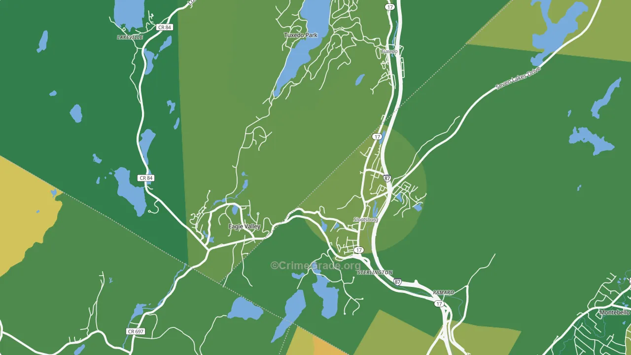 Sloatsburg, NY Map of Drug-Related Crime Rates
