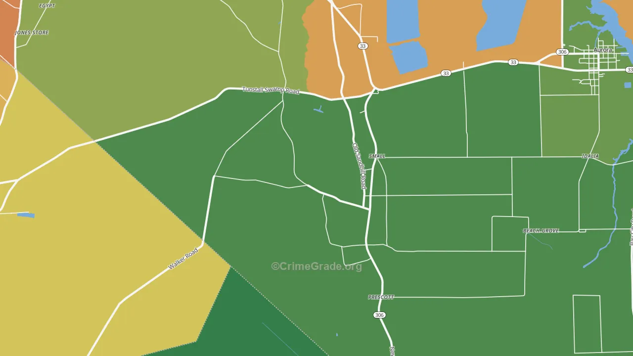 Small, NC Map of Drug-Related Crime Rates