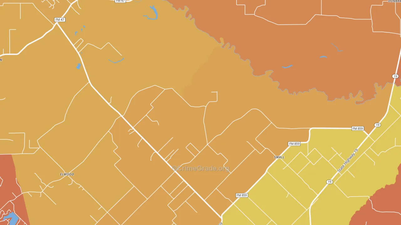 Small, TX Map of Drug-Related Crime Rates