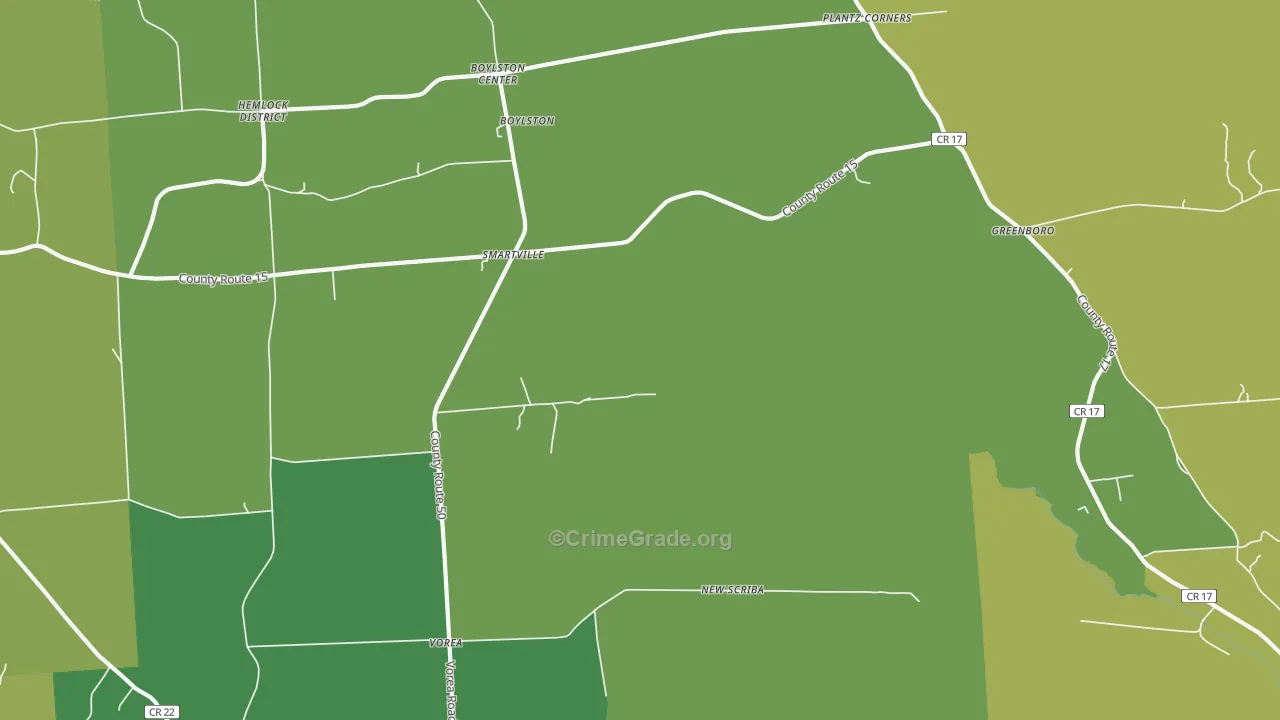Smartville, NY Map of Drug-Related Crime Rates