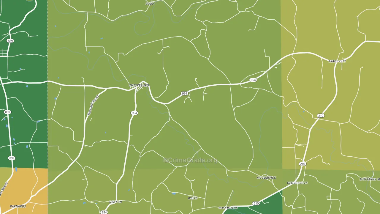 Smicksburg, PA Map of Drug-Related Crime Rates