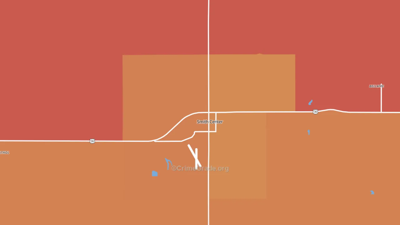 Smith Center, KS Map of Drug-Related Crime Rates