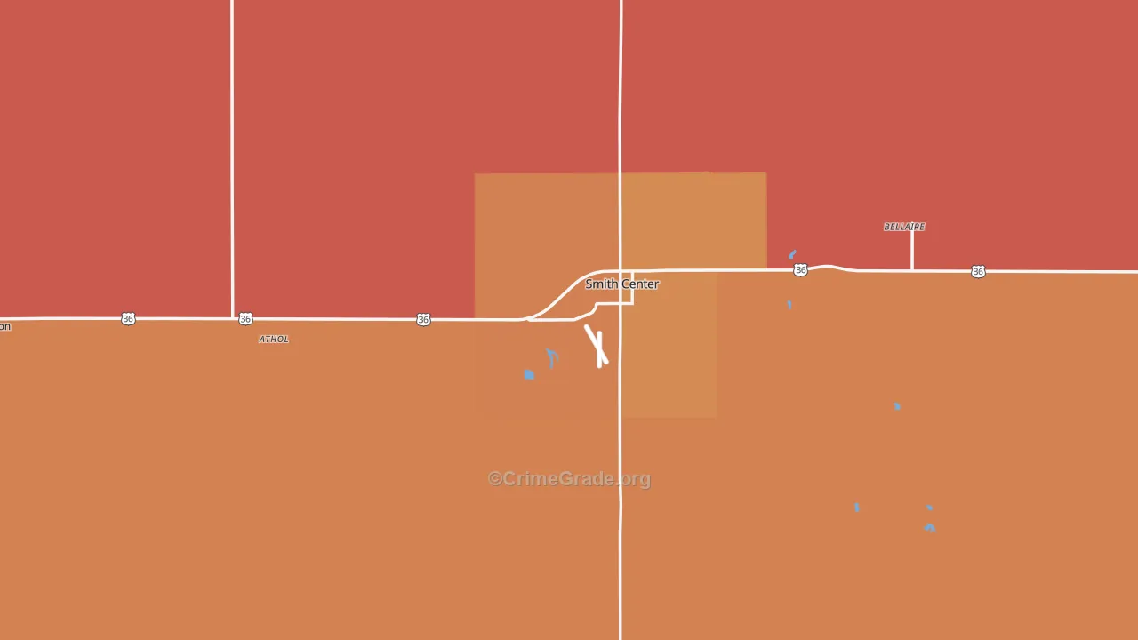 Smith County, KS Map of Drug-Related Crime Rates