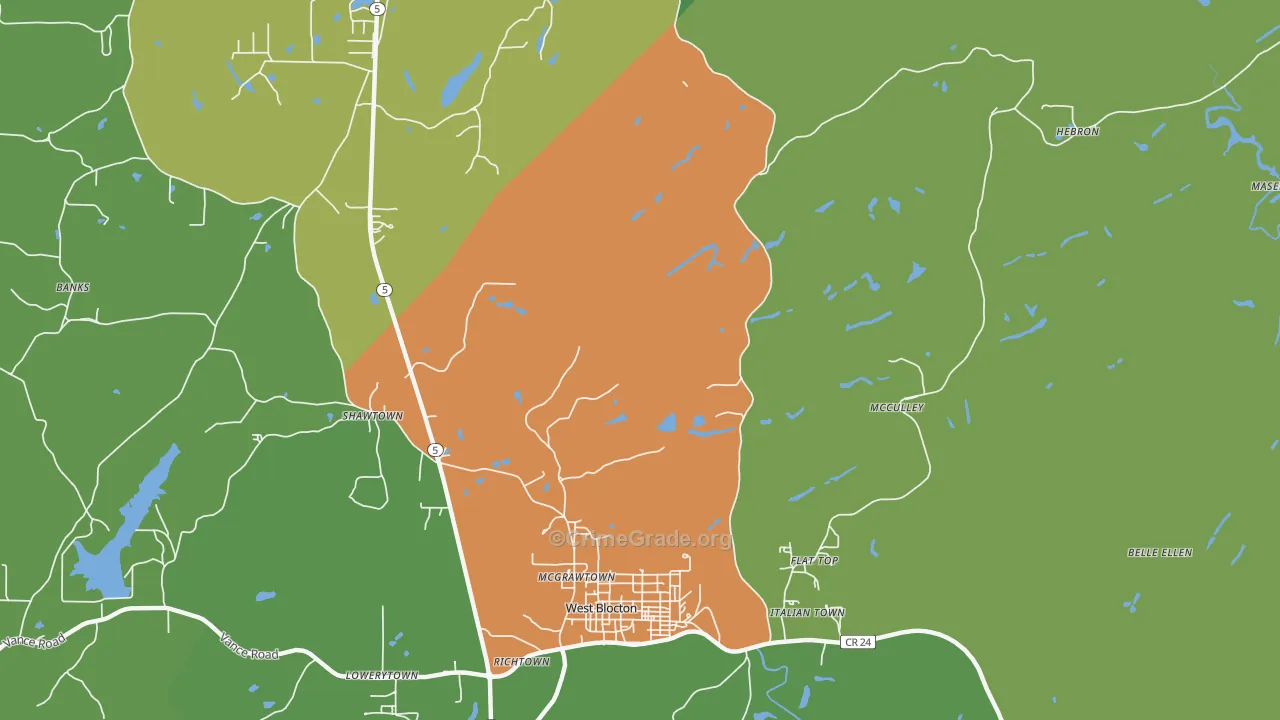 Smith Hill, AL Map of Drug-Related Crime Rates