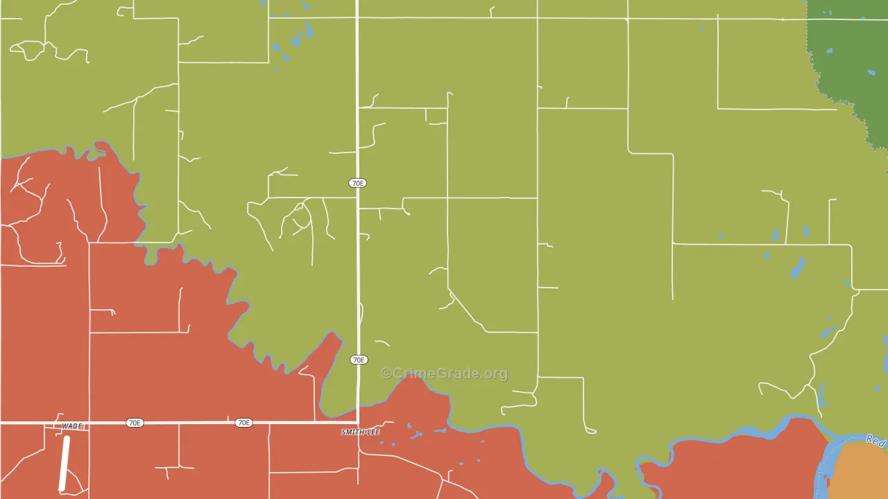 Smith-Lee, OK Map of Drug-Related Crime Rates