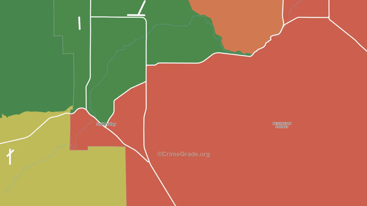 Smith, NV Map of Drug-Related Crime Rates