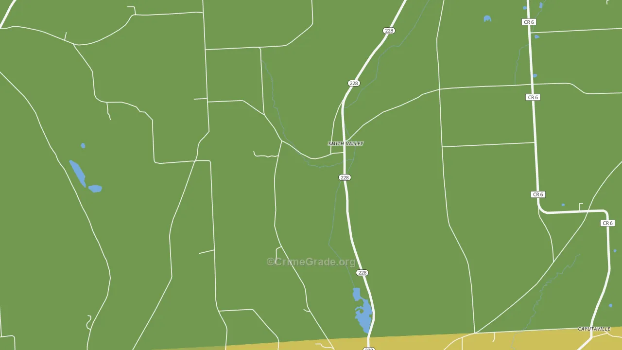 Smith Valley, NY Map of Drug-Related Crime Rates