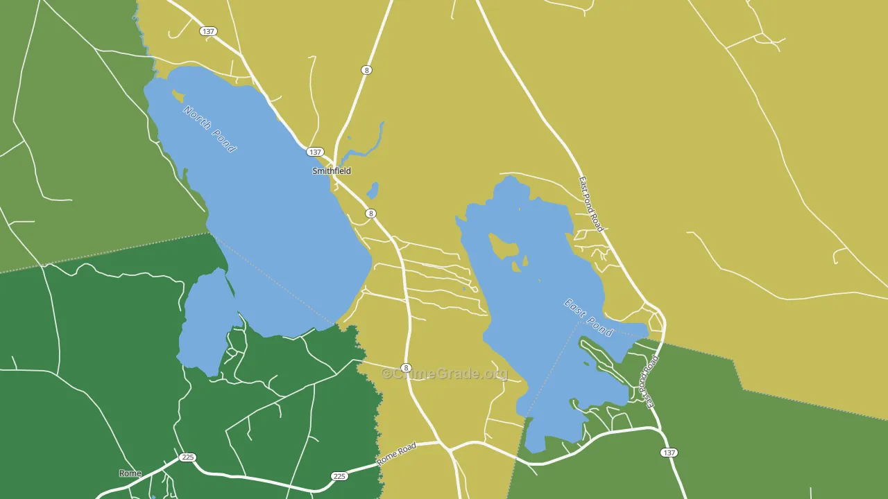 Smithfield, ME Map of Drug-Related Crime Rates