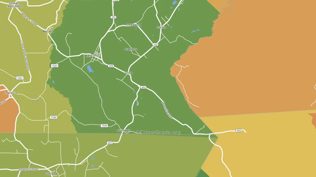 Smithmill, PA Map of Drug-Related Crime Rates