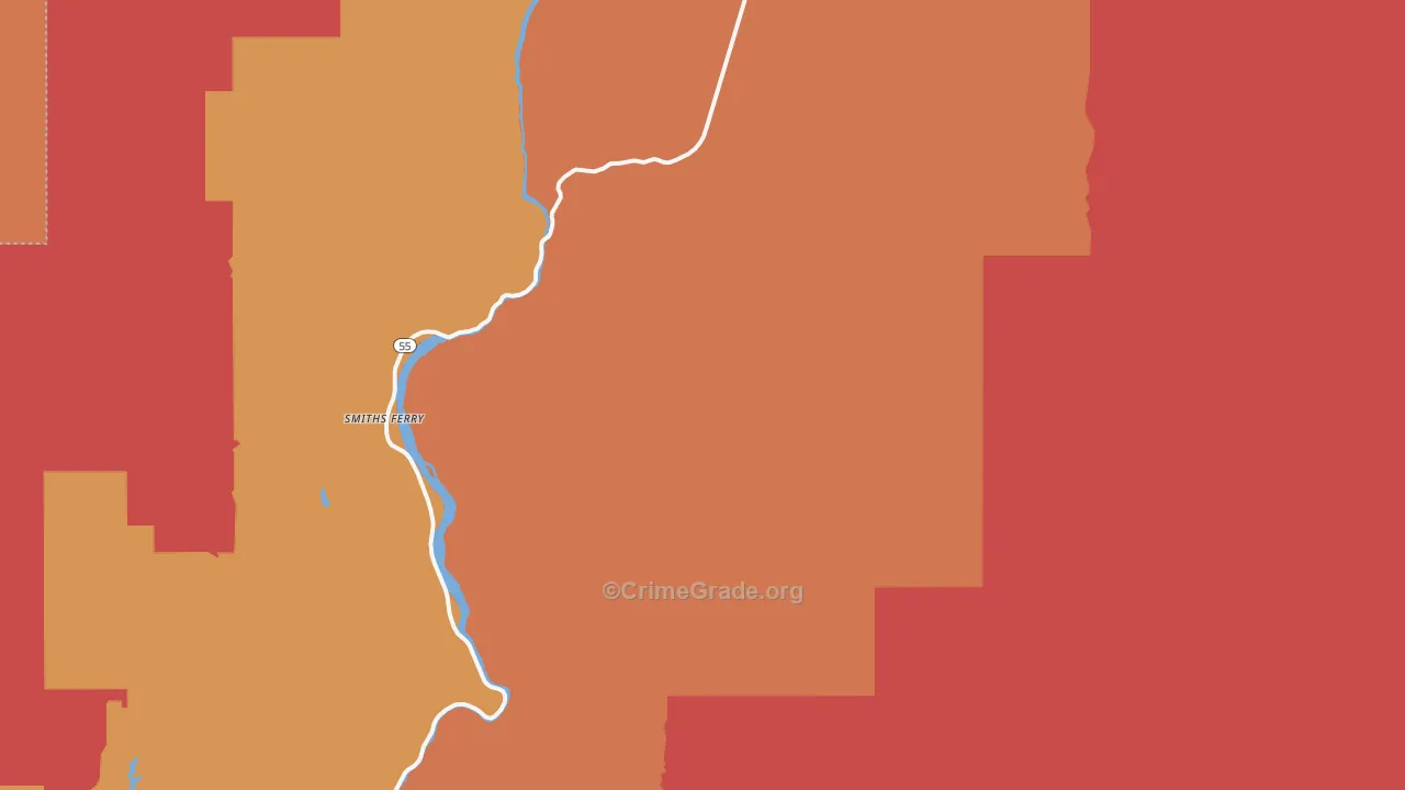 Smiths Ferry, ID Map of Drug-Related Crime Rates
