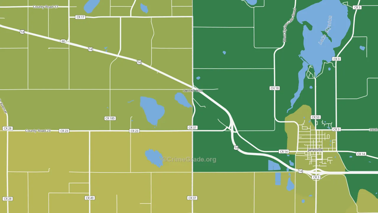 Smiths Mill, MN Map of Drug-Related Crime Rates