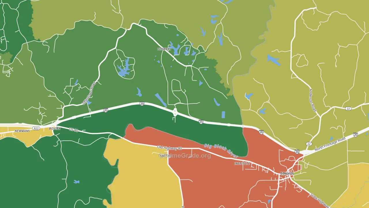 Smiths, MS Map of Drug-Related Crime Rates