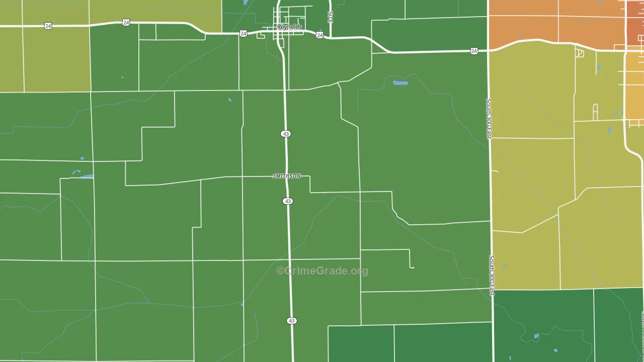 Smithson, IN Map of Drug-Related Crime Rates