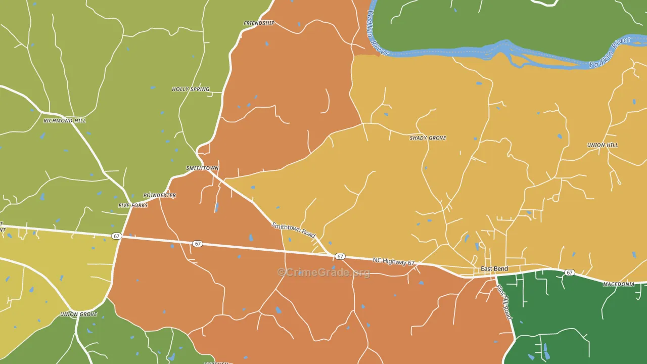 Smithtown, NC Map of Drug-Related Crime Rates