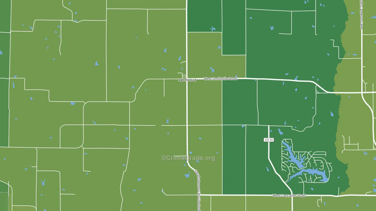 Smithville, IL Map of Drug-Related Crime Rates