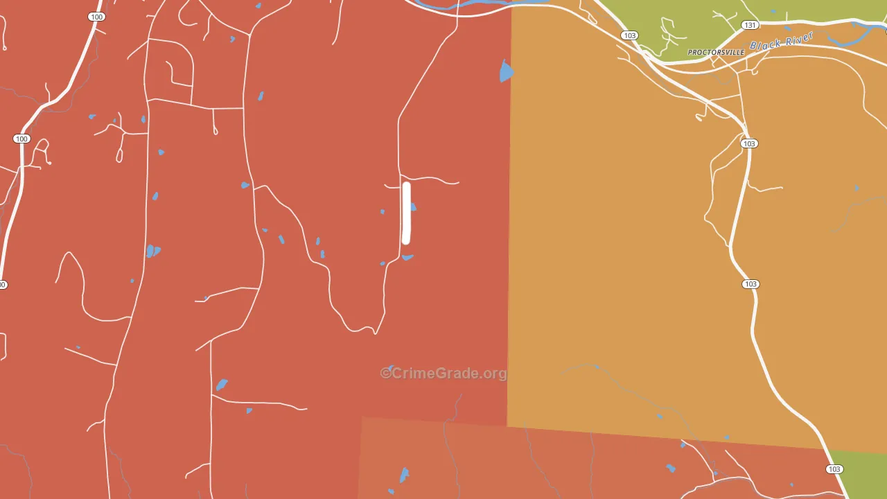 Smithville, VT Map of Drug-Related Crime Rates