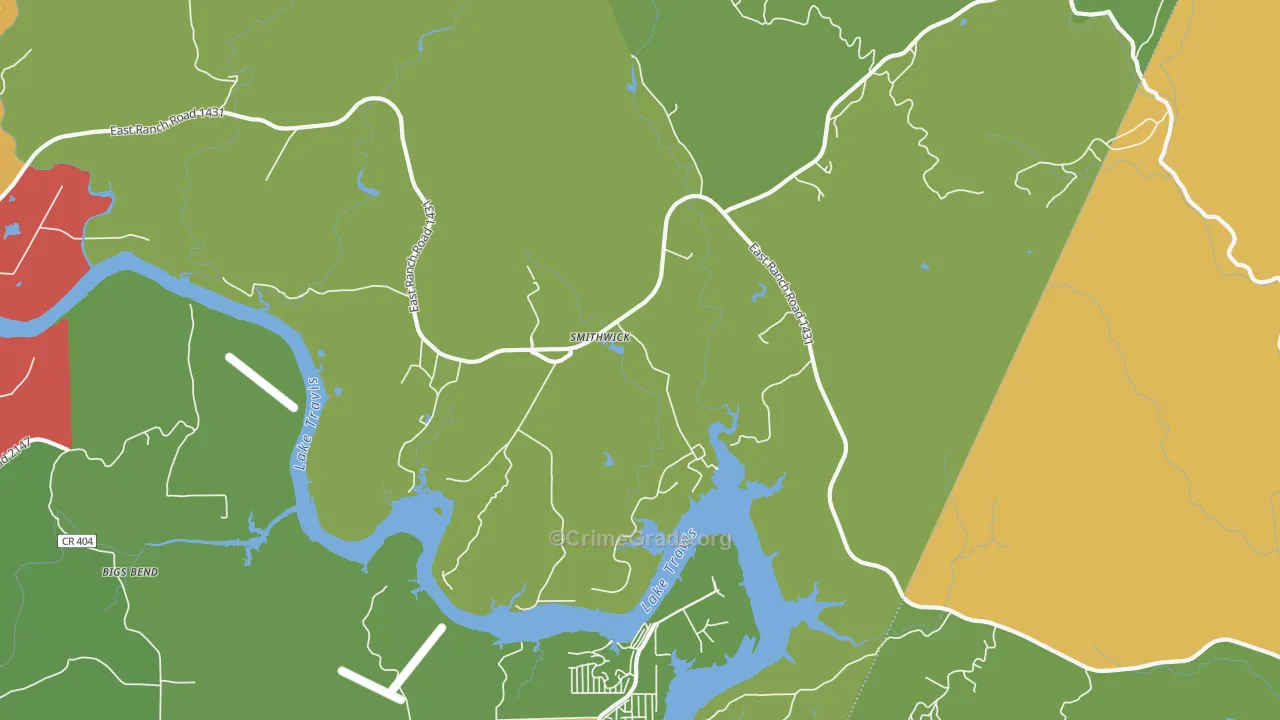 Smithwick, TX Map of Drug-Related Crime Rates